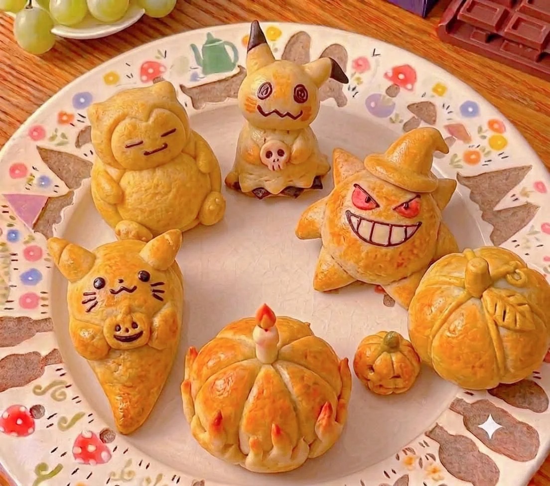 觀塘 Halloween 卡通麵包親子班:Sanrio、Chiikawa、Pokémon 造型麵包自己整